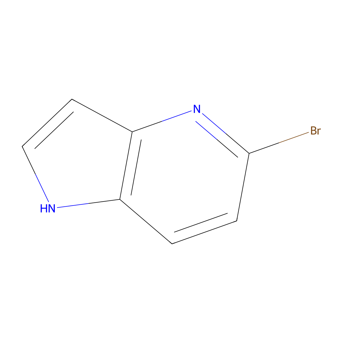 5-Bromo-1H-pyrrolo[3,2-b]pyridine molecular structure, CAS 1000341-51-4