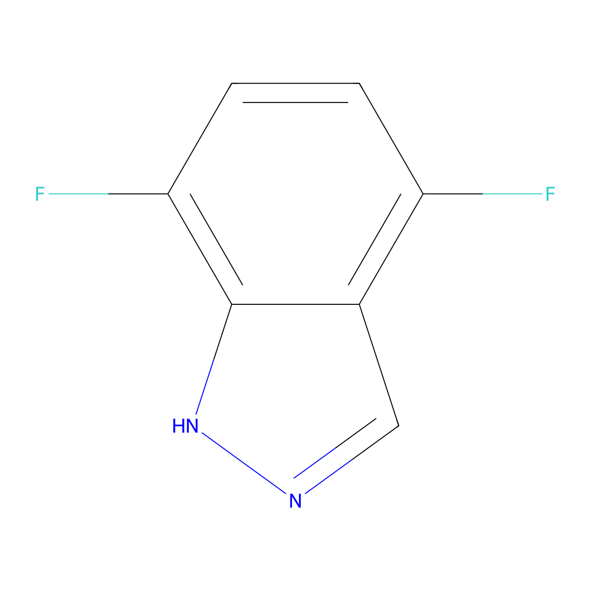 4,7-difluoro-1H-indazole molecular structure, CAS 1000341-68-3
