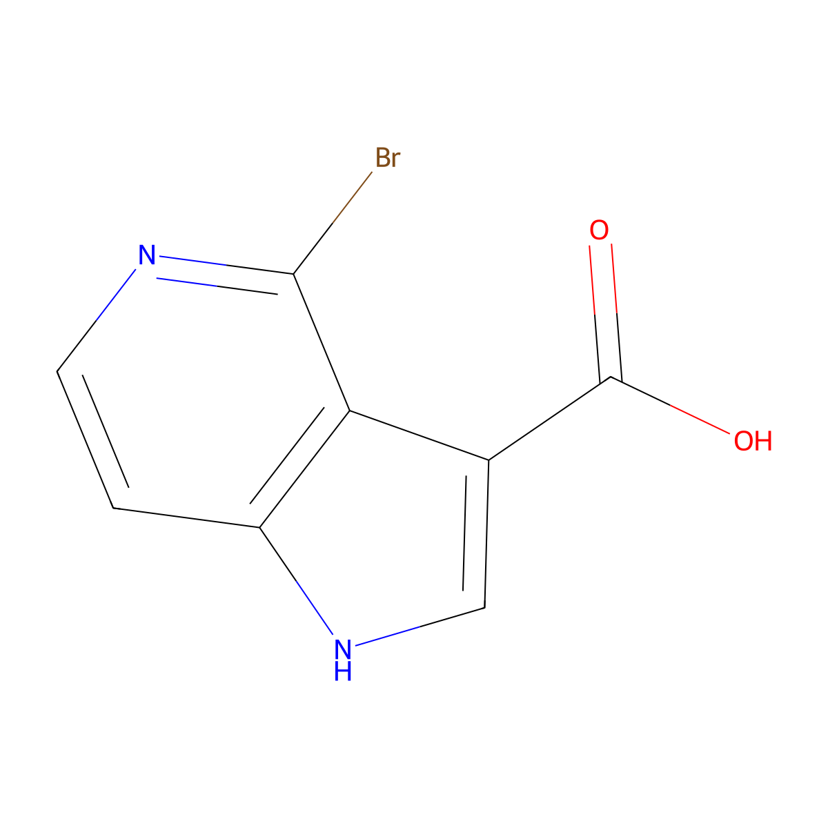 4-Bromo-1H-pyrrolo[3,2-c]pyridine-3-carboxylic acid molecular structure, CAS 1000341-79-6