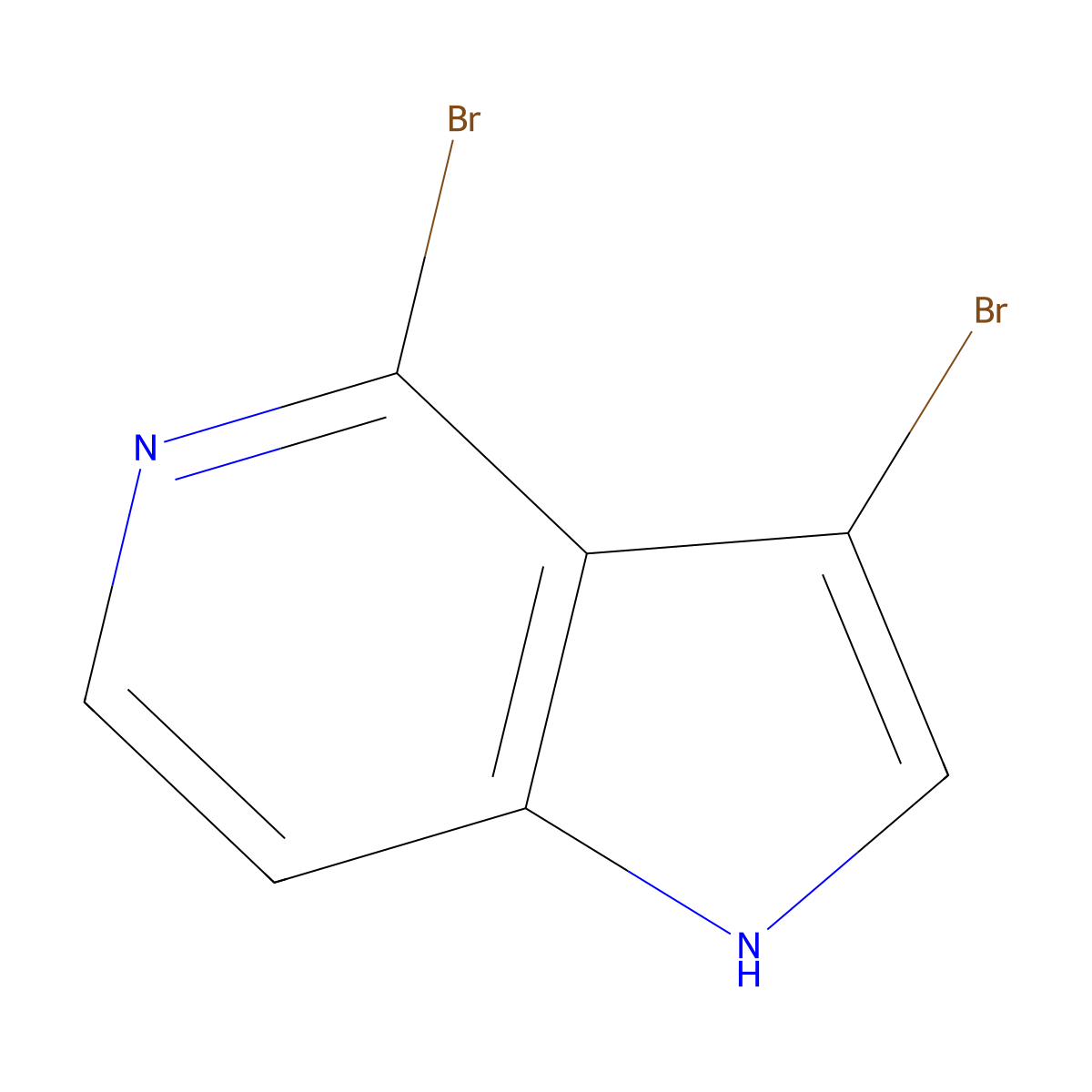3,4-Dibromo-1H-pyrrolo[3,2-c]pyridine molecular structure, CAS 1000341-83-2