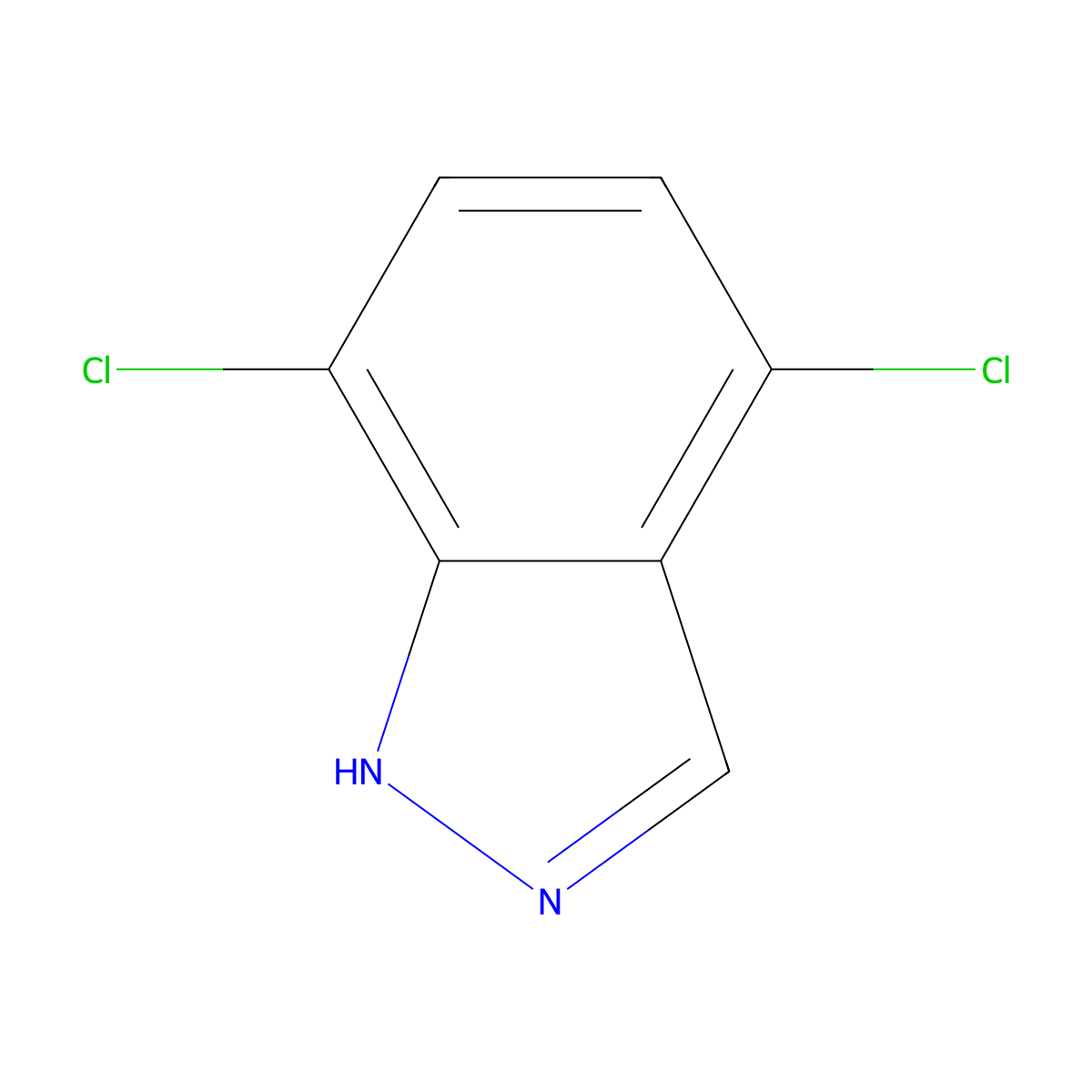 4,7-Dichloro-1H-indazole molecular structure, CAS 1000341-86-5