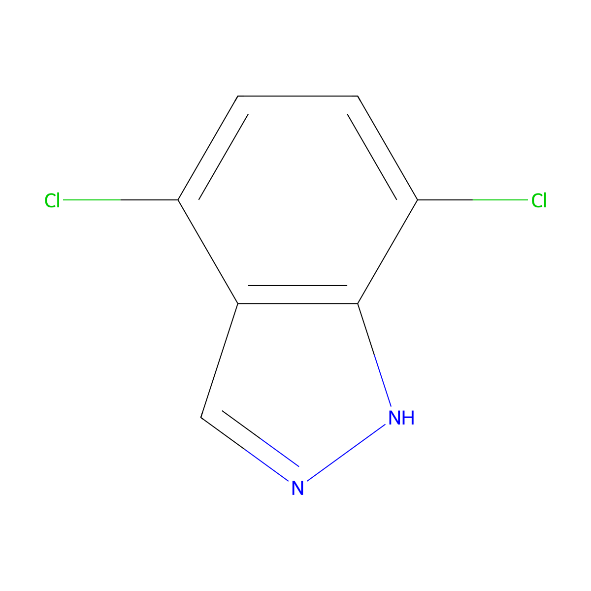 4,7-Dichloro-1H-indazole molecular structure, CAS 1000341-86-5