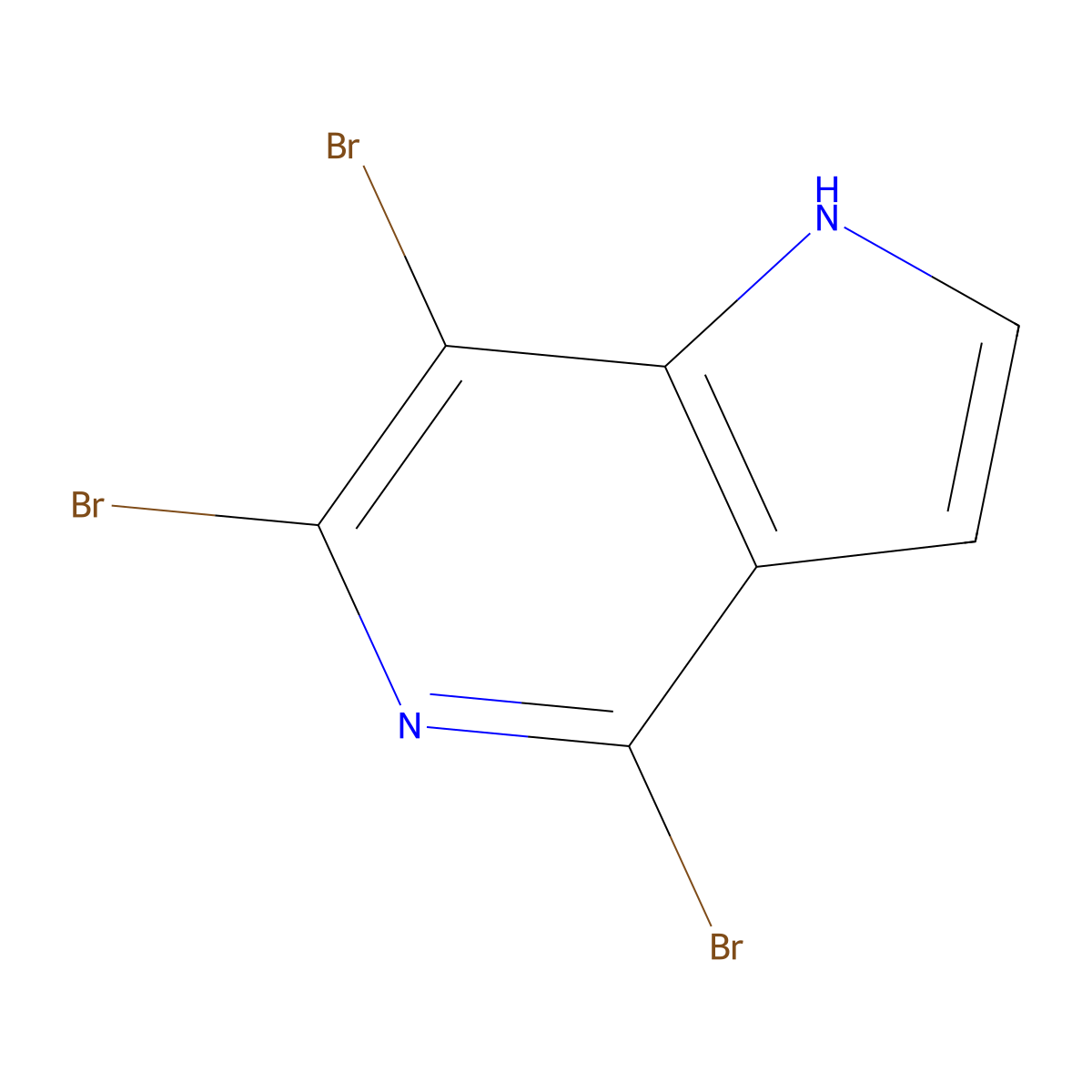 4,6,7-tribromo-1H-pyrrolo[3,2-c]pyridine molecular structure, CAS 1000341-89-8