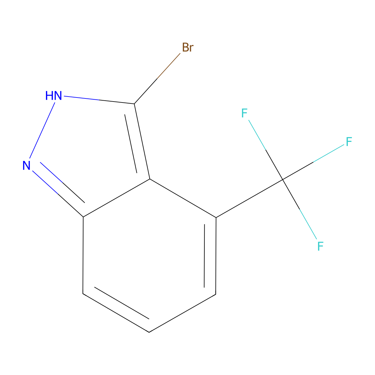 3-Bromo-4-(trifluoromethyl)-1H-indazole molecular structure, CAS 1000342-21-1