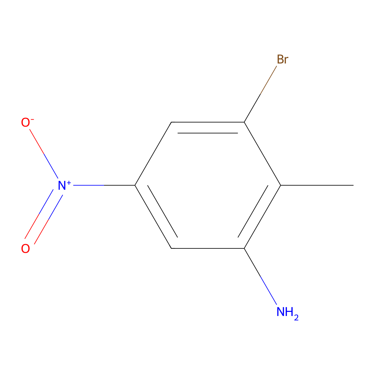 3-Bromo-2-methyl-5-nitroaniline molecular structure, CAS 1000342-34-6
