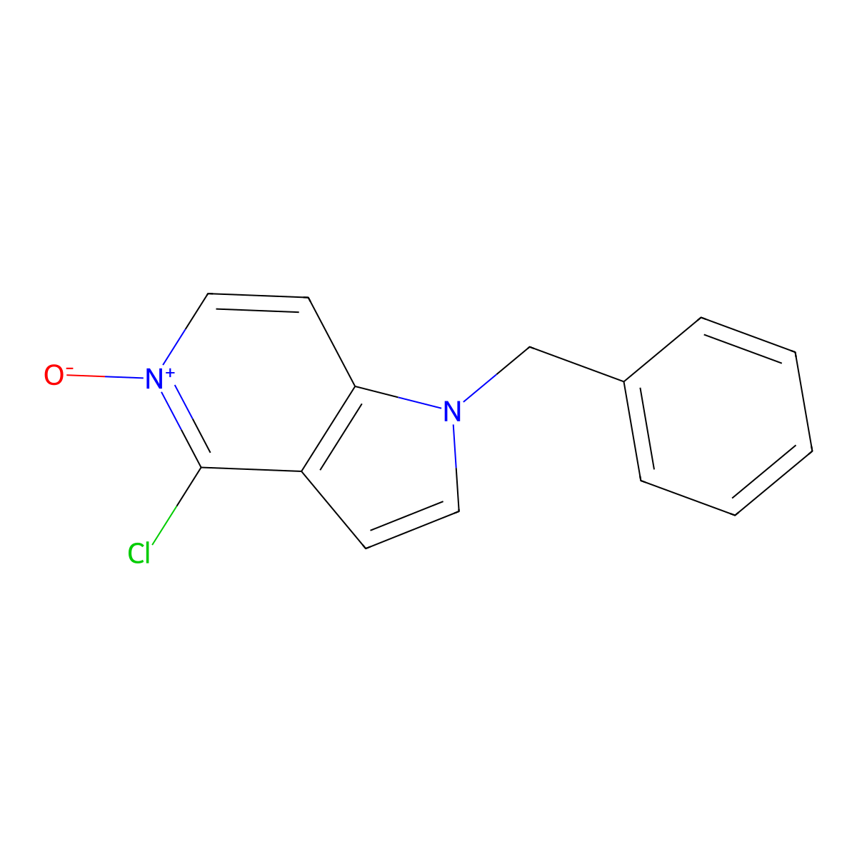 4-Chloro-1-benzyl-5-azaindole-5-oxide molecular structure, CAS 1000342-52-8