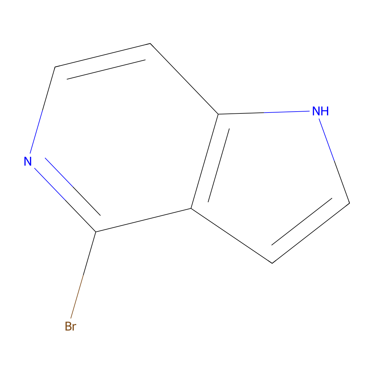 4-Bromo-1H-pyrrolo(3,2-c)pyridine molecular structure, CAS 1000342-68-6