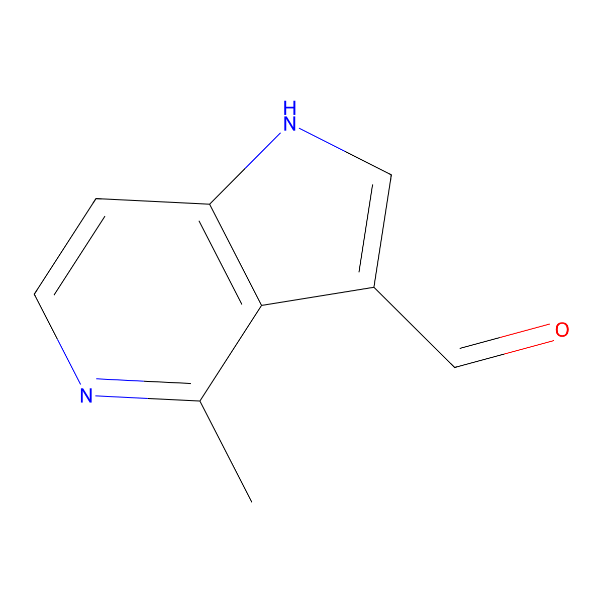 4-Methyl-1H-pyrrolo[3,2-c]pyridine-3-carbaldehyde molecular structure, CAS 1000342-69-7