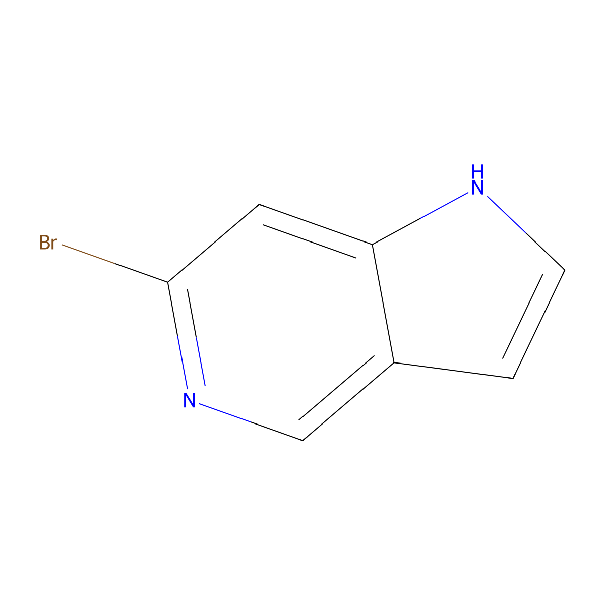 6-Bromo-1H-pyrrolo(3,2-c)pyridine molecular structure, CAS 1000342-71-1