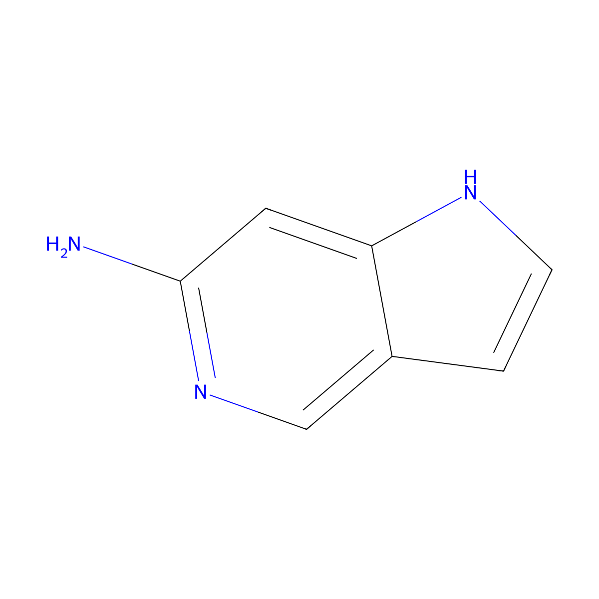 1H-pyrrolo[3,2-c]pyridin-6-amine molecular structure, CAS 1000342-74-4