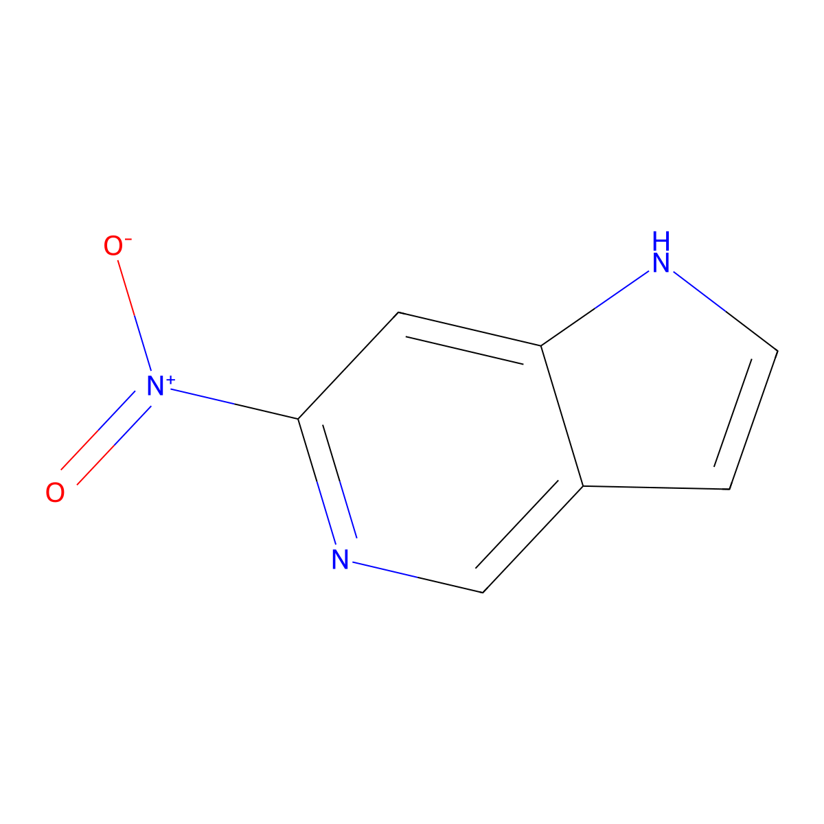 6-Nitro-1H-pyrrolo[3,2-c]pyridine molecular structure, CAS 1000342-77-7