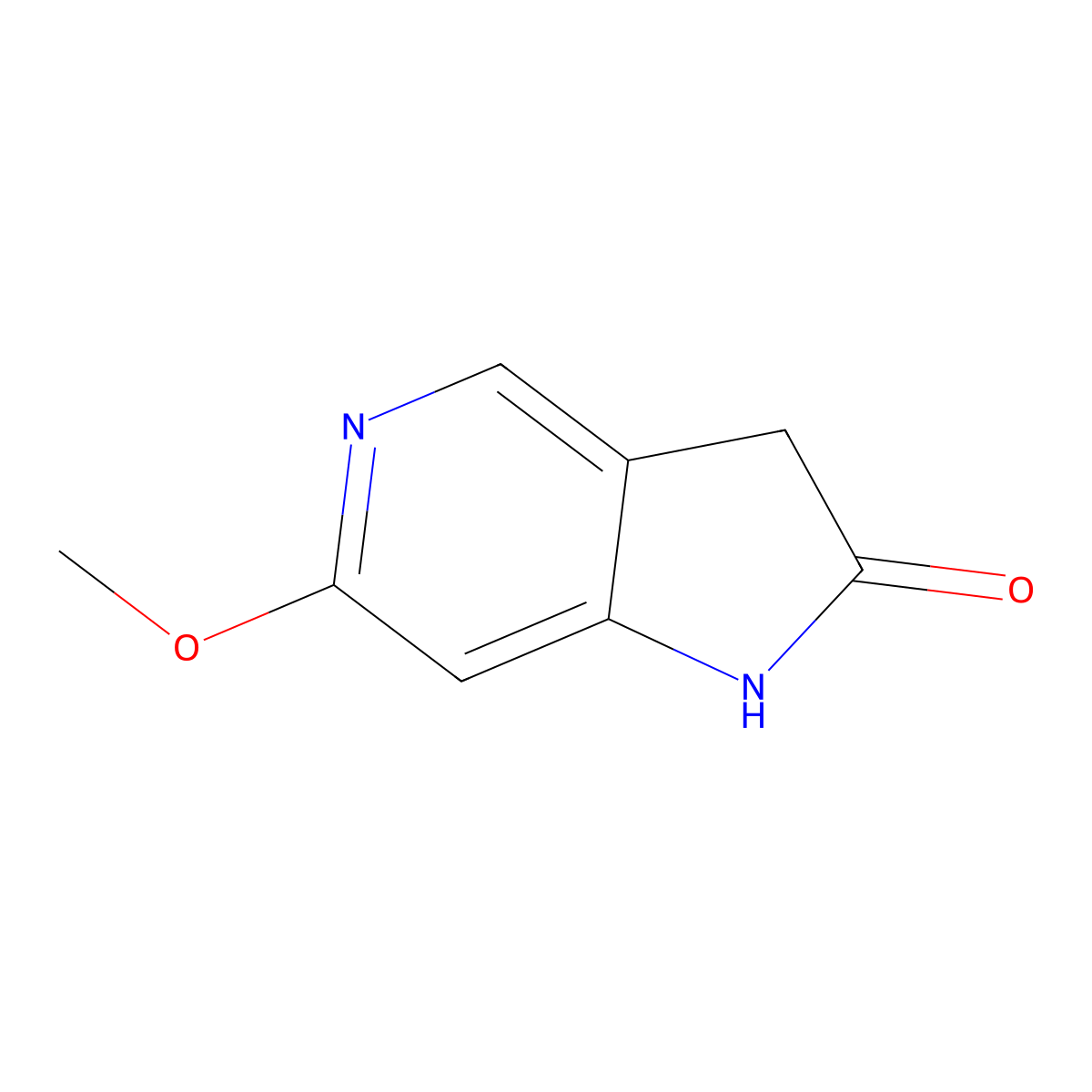 6-Methoxy-1H-pyrrolo[3,2-c]pyridin-2(3H)-one molecular structure, CAS 1000342-83-5