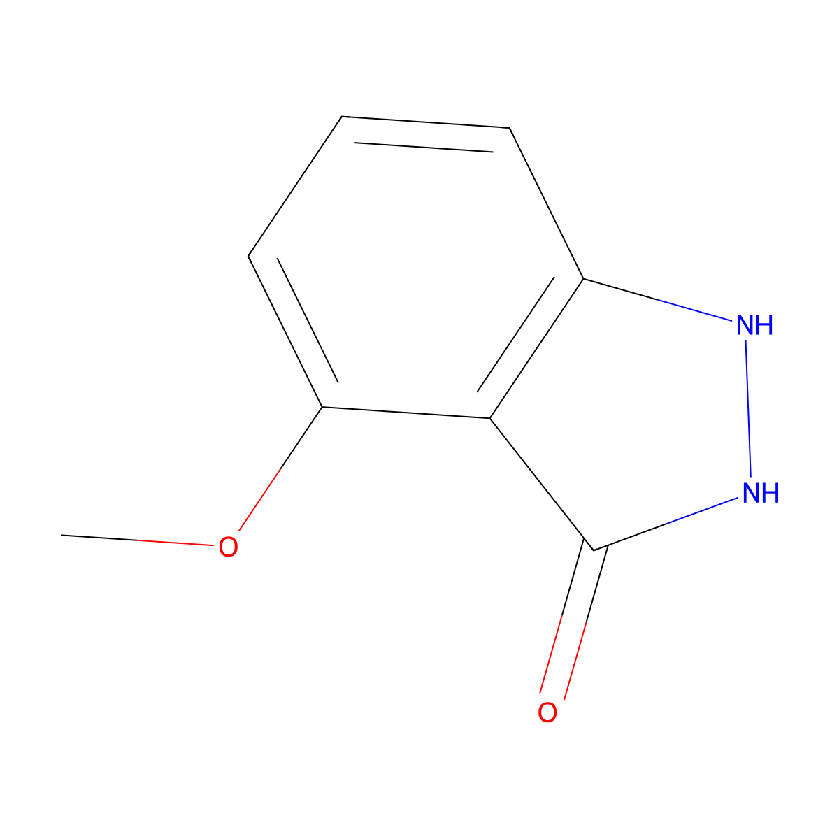 4-Methoxy-1H-indazol-3(2H)-one molecular structure, CAS 1000342-89-1