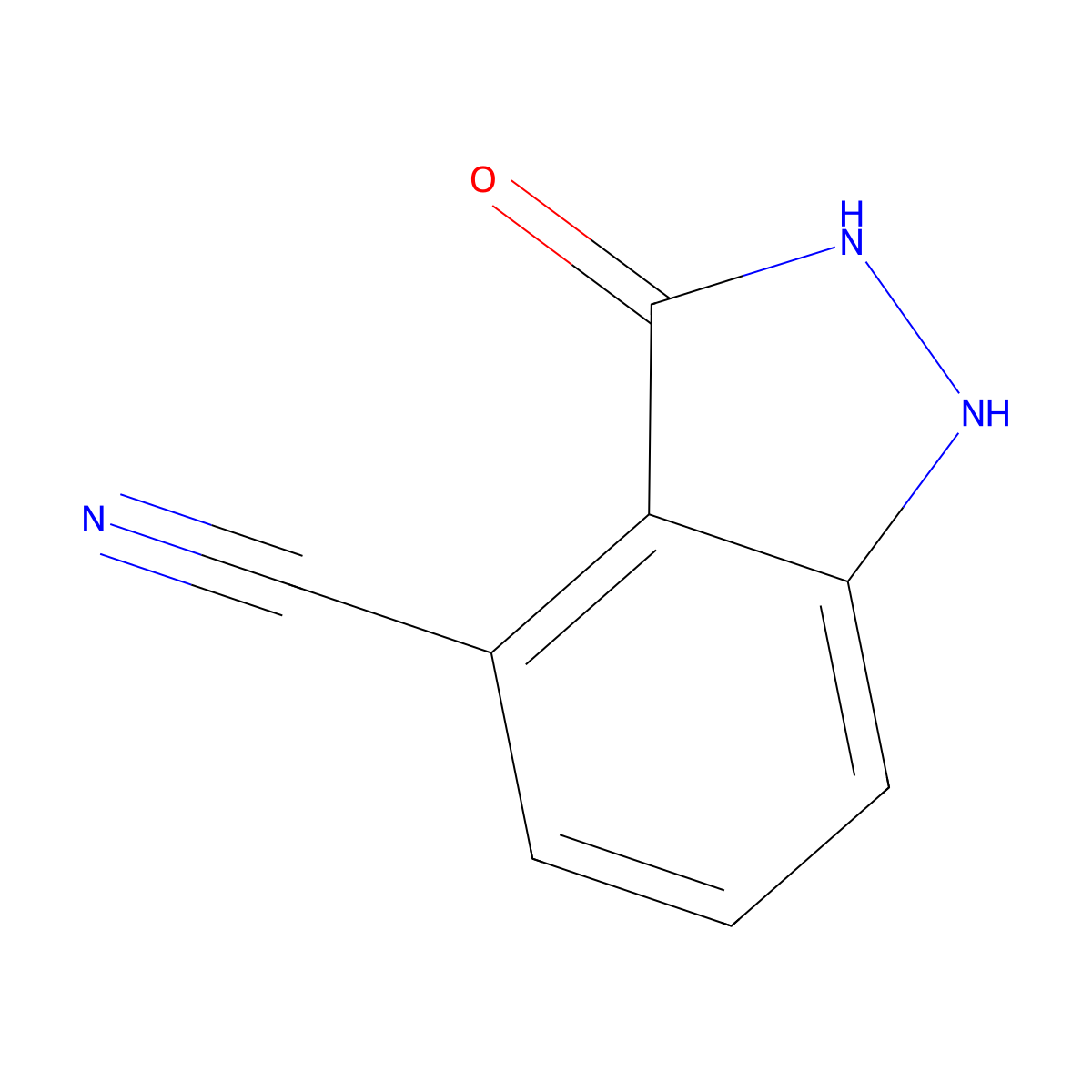 3-Hydroxy-4-cyano (1H)indazole molecular structure, CAS 1000342-91-5