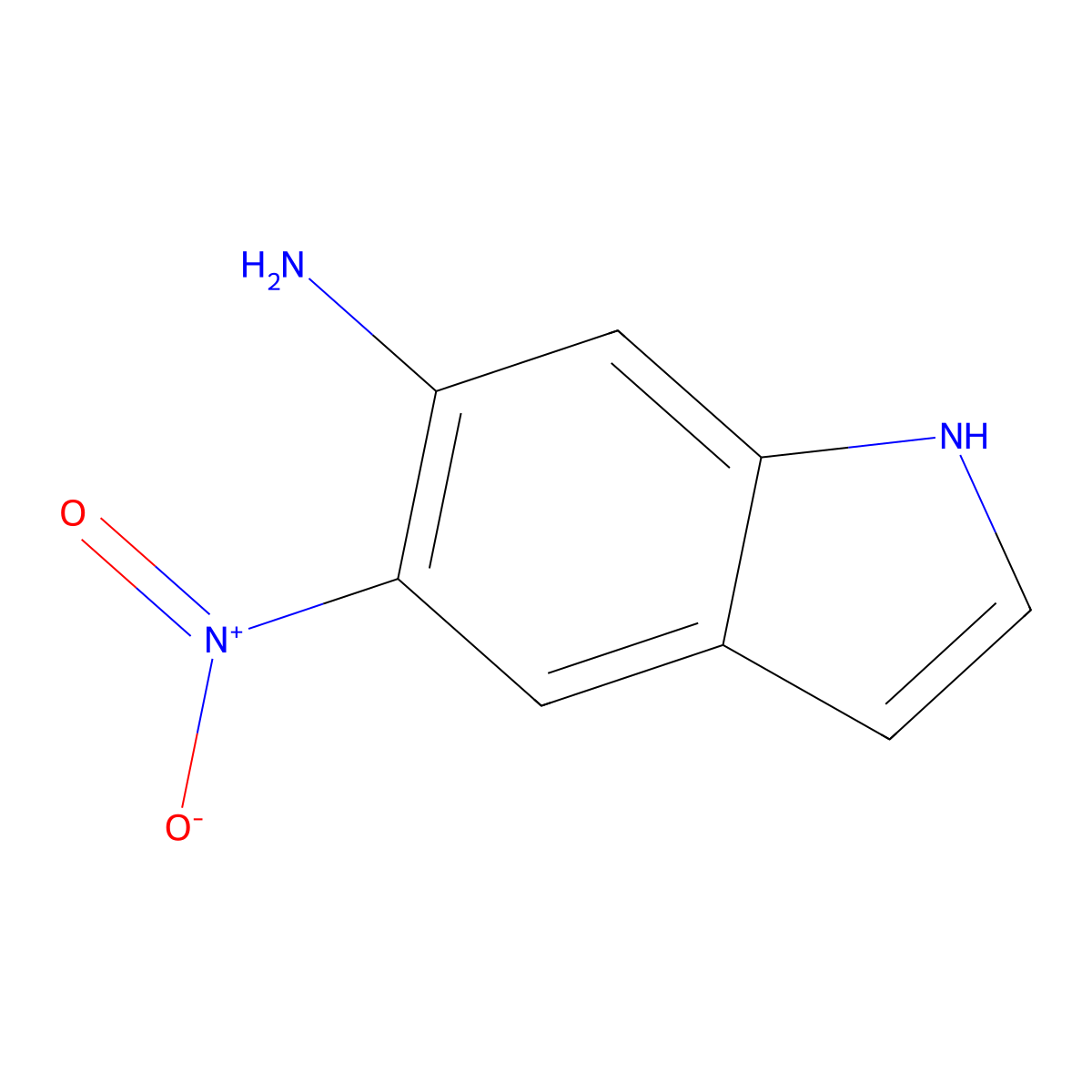 5-Nitro-1H-indol-6-amine molecular structure, CAS 1000343-12-3