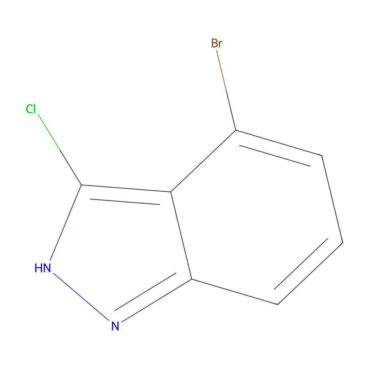 4-Bromo-3-chloro-2H-indazole molecular structure, CAS 1000343-46-3