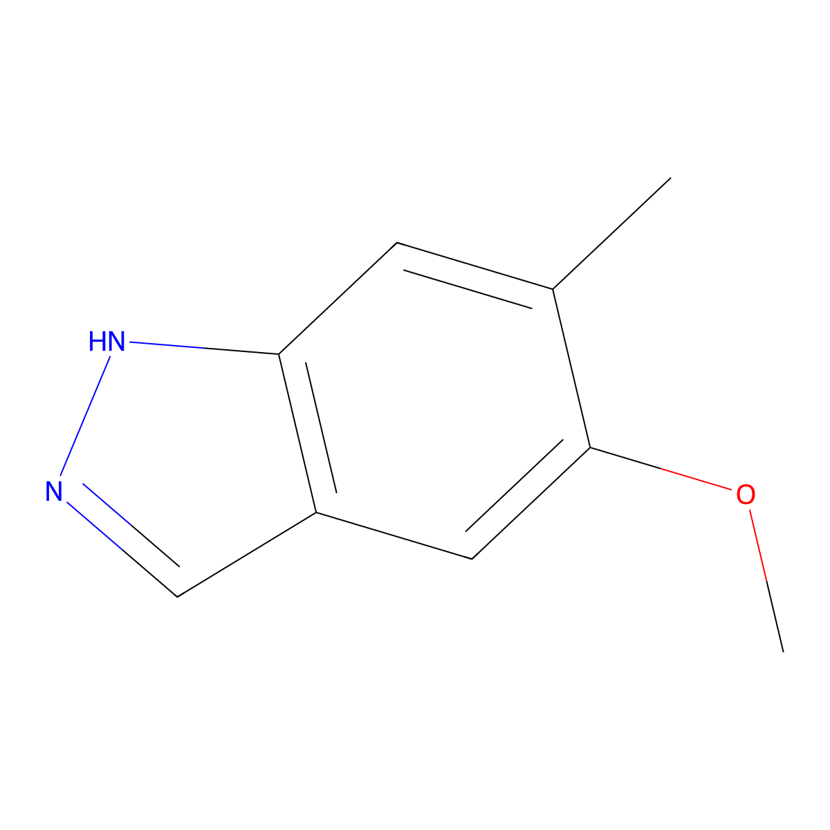 5-Methoxy-6-methyl-1H-indazole molecular structure, CAS 1000343-61-2
