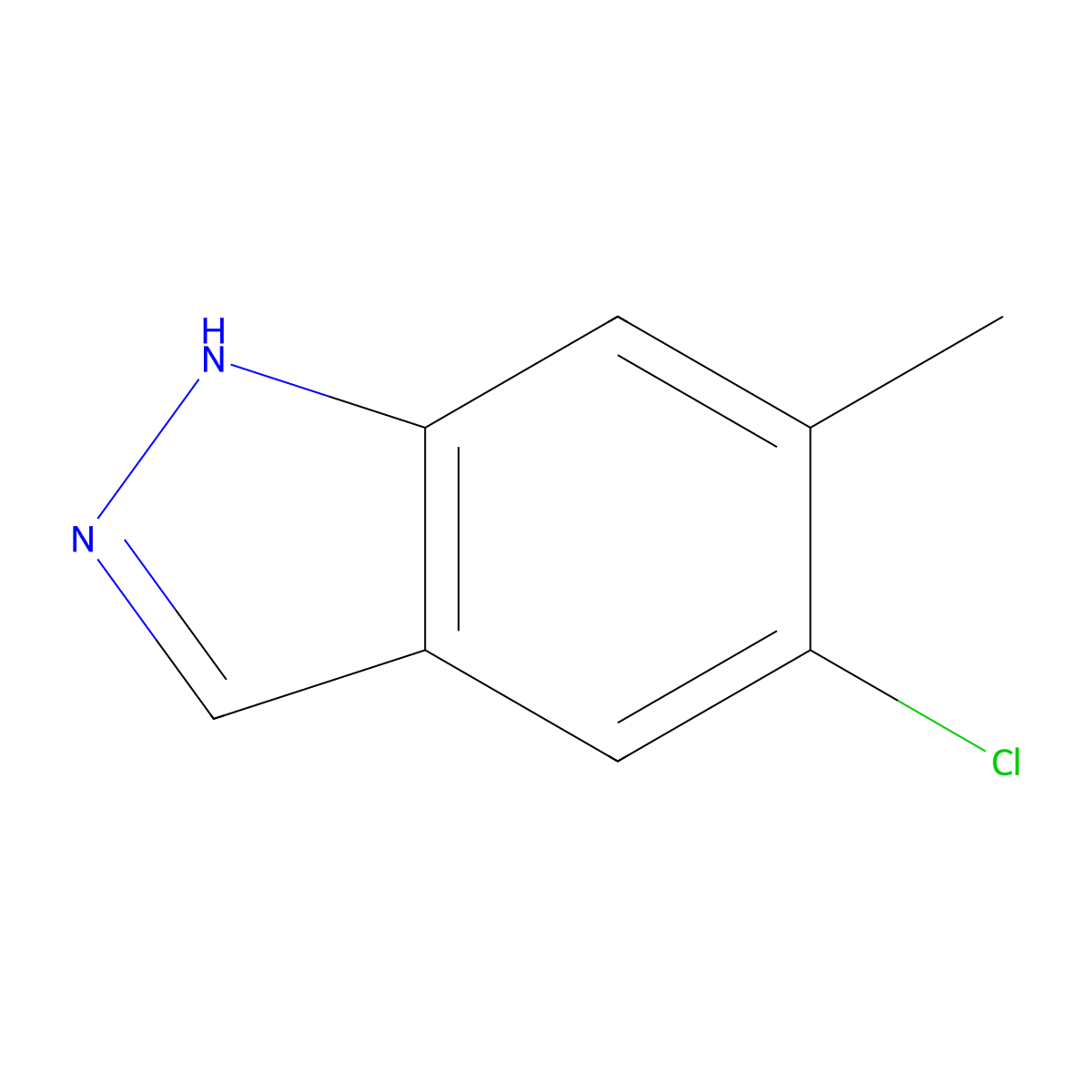 5-chloro-6-methyl-1H-indazole molecular structure, CAS 1000343-64-5