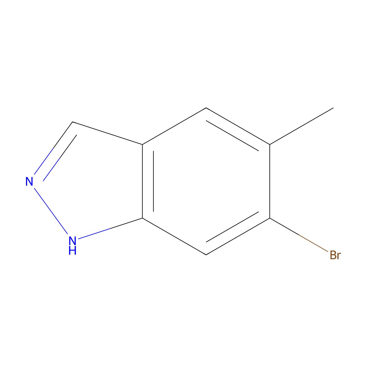 6-Bromo-5-methylindazole molecular structure, CAS 1000343-69-0