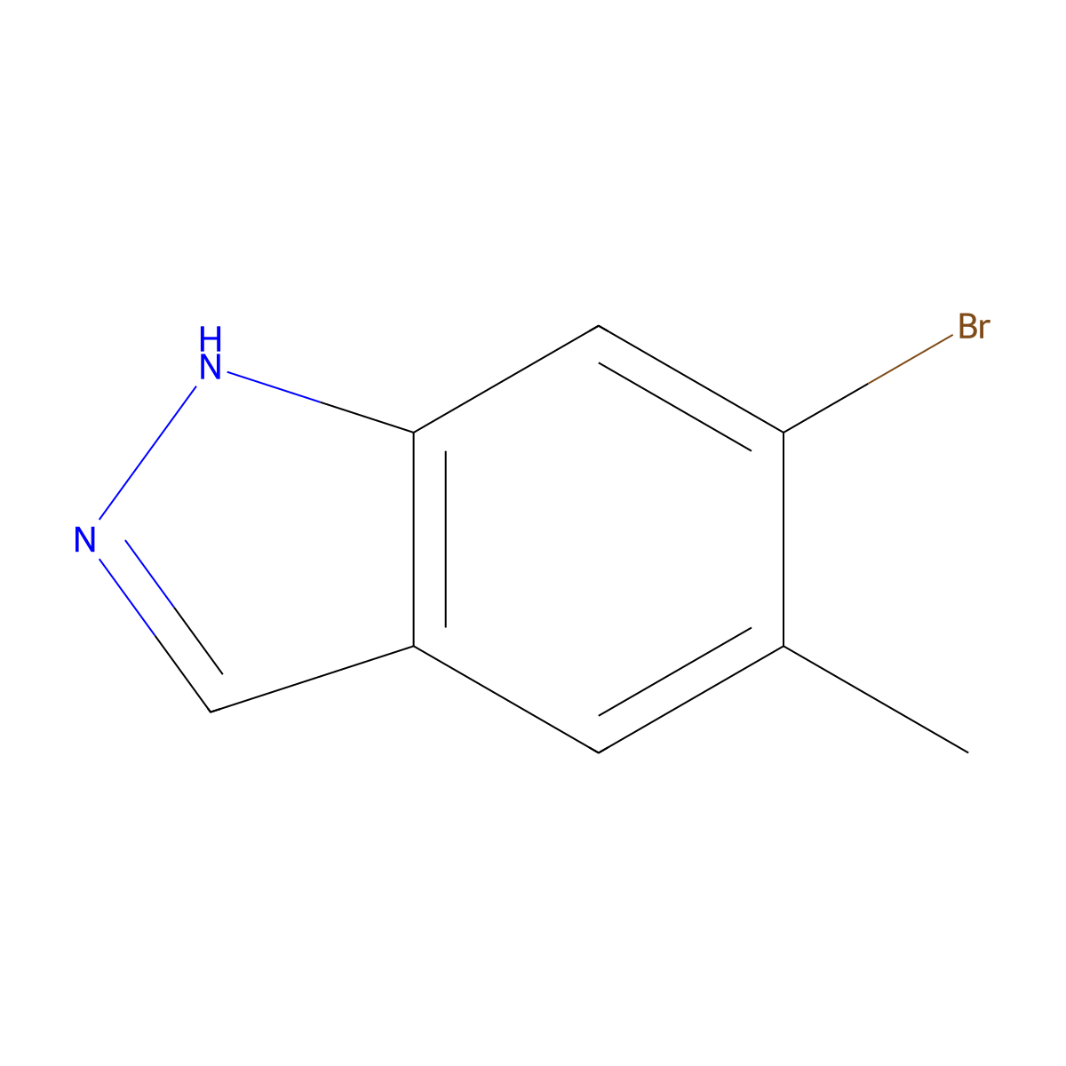 6-Bromo-5-methylindazole molecular structure, CAS 1000343-69-0