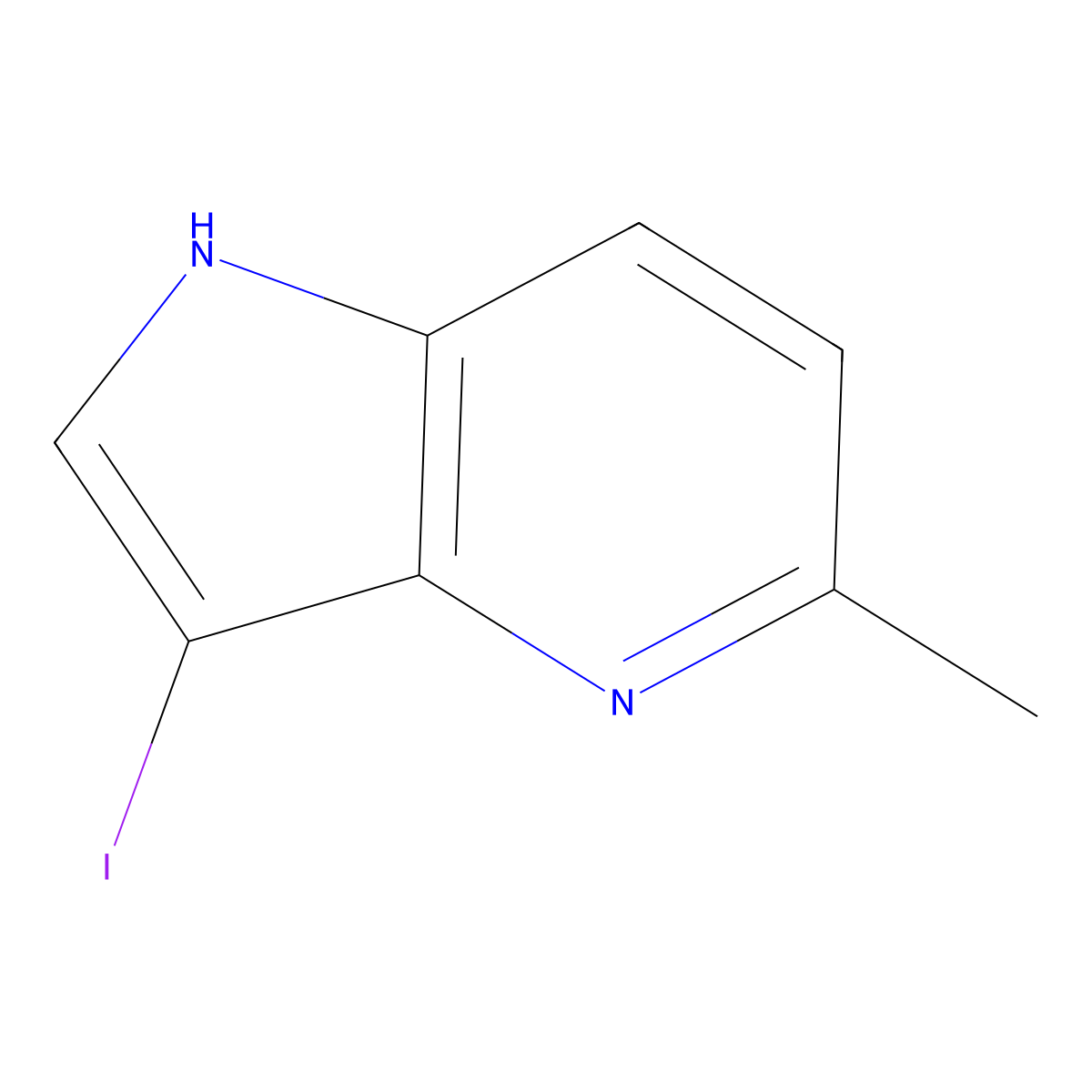 3-Iodo-5-methyl-1H-pyrrolo[3,2-b]pyridine molecular structure, CAS 1000343-70-3