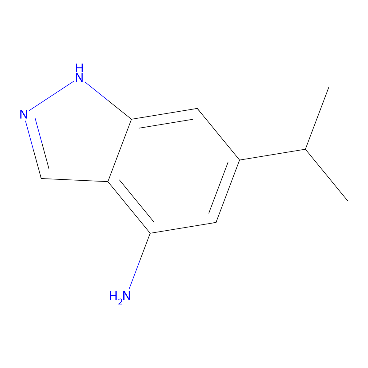 6-(Propan-2-yl)-1H-indazol-4-amine molecular structure, CAS 1000343-74-7
