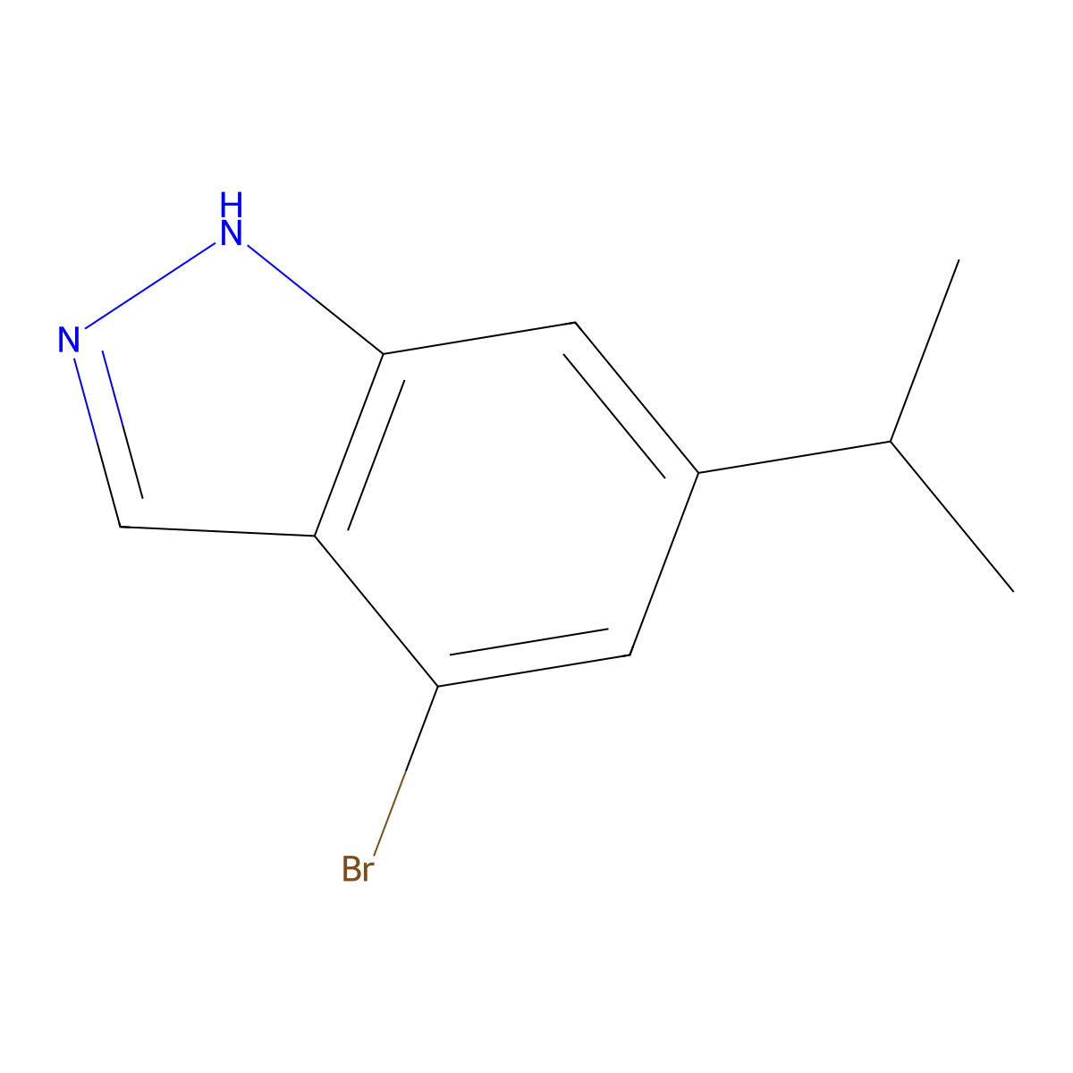 4-Bromo-6-isopropyl-1H-indazole molecular structure, CAS 1000343-77-0