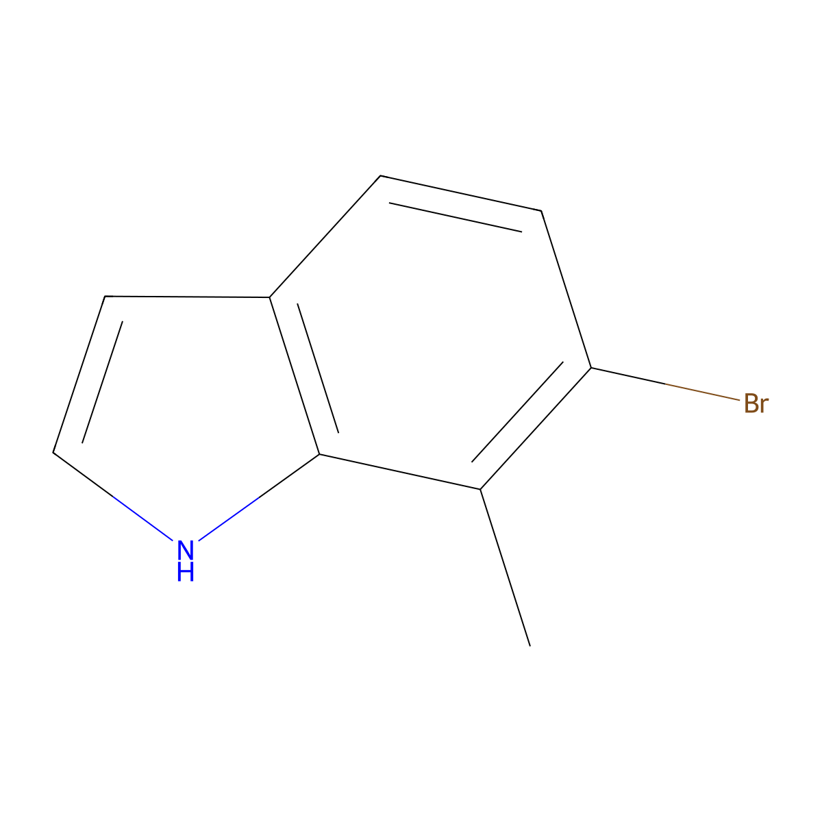 6-Bromo-7-methylindole molecular structure, CAS 1000343-89-4