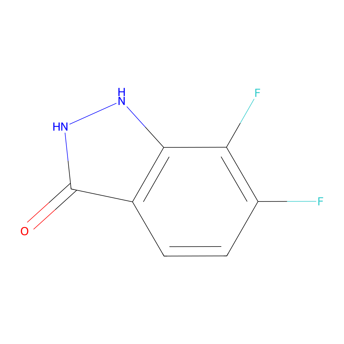 6,7-Difluoro-1H-indazol-3-ol molecular structure, CAS 1000343-93-0