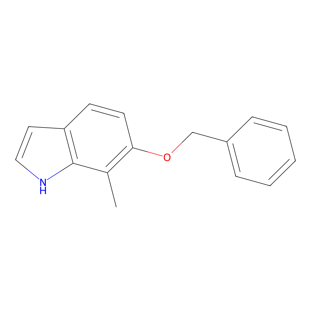6-(benzyloxy)-7-methyl-1H-indole molecular structure, CAS 1000343-99-6
