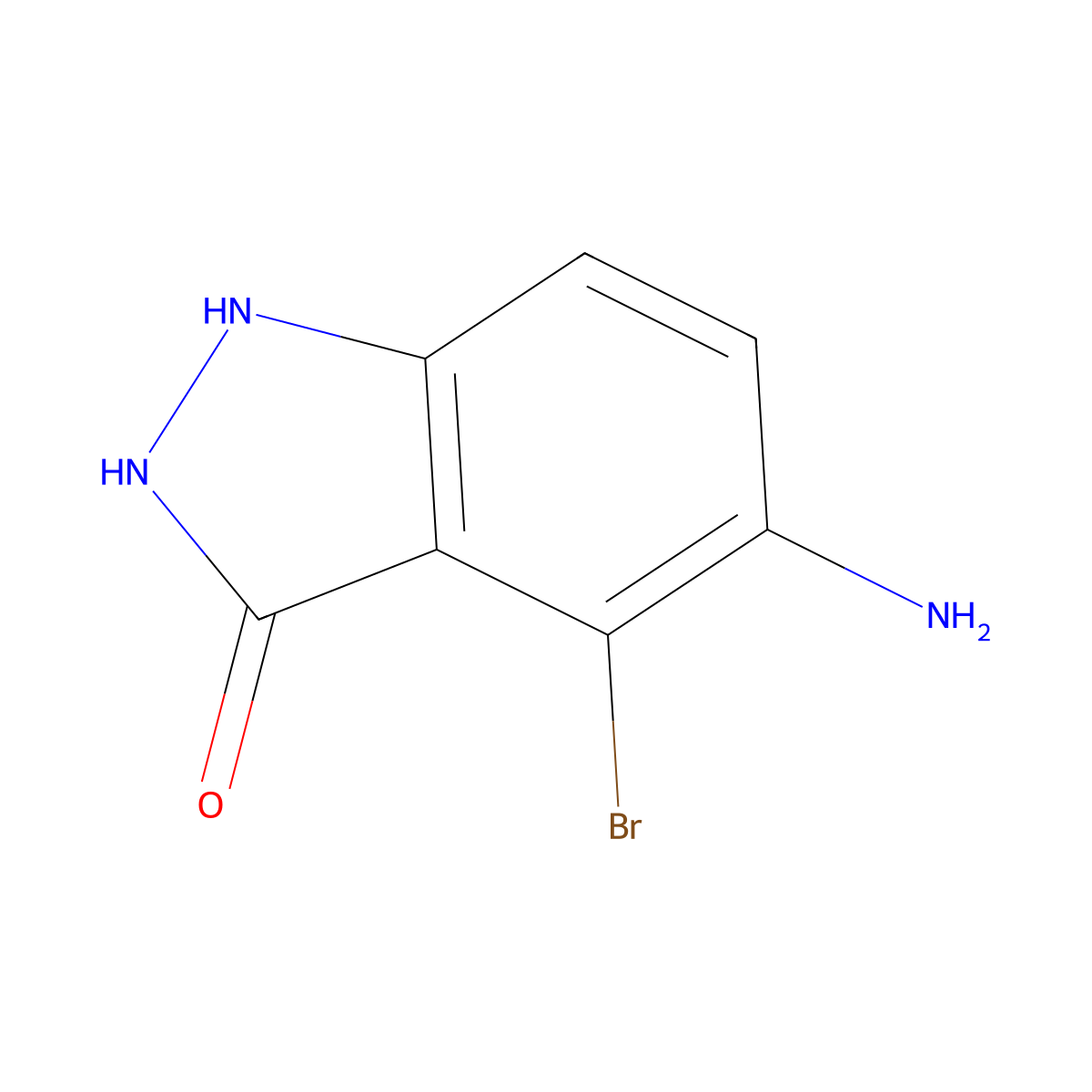 5-Amino-4-bromo-1,2-dihydroindazol-3-one molecular structure, CAS 1000344-11-5