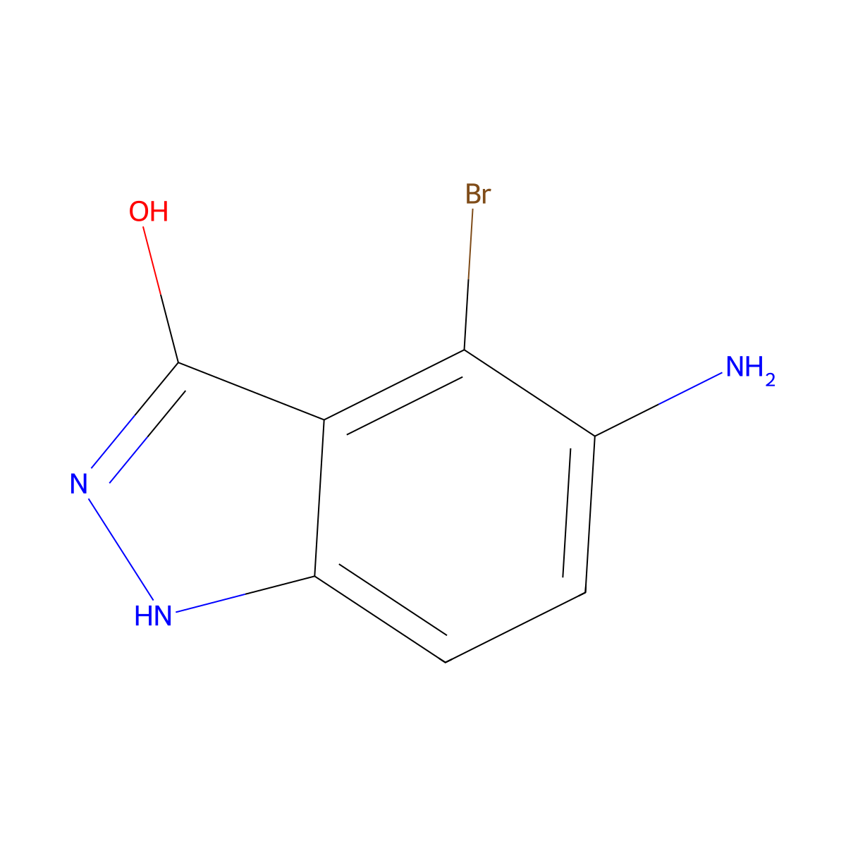 5-Amino-4-bromo-1,2-dihydroindazol-3-one molecular structure, CAS 1000344-11-5