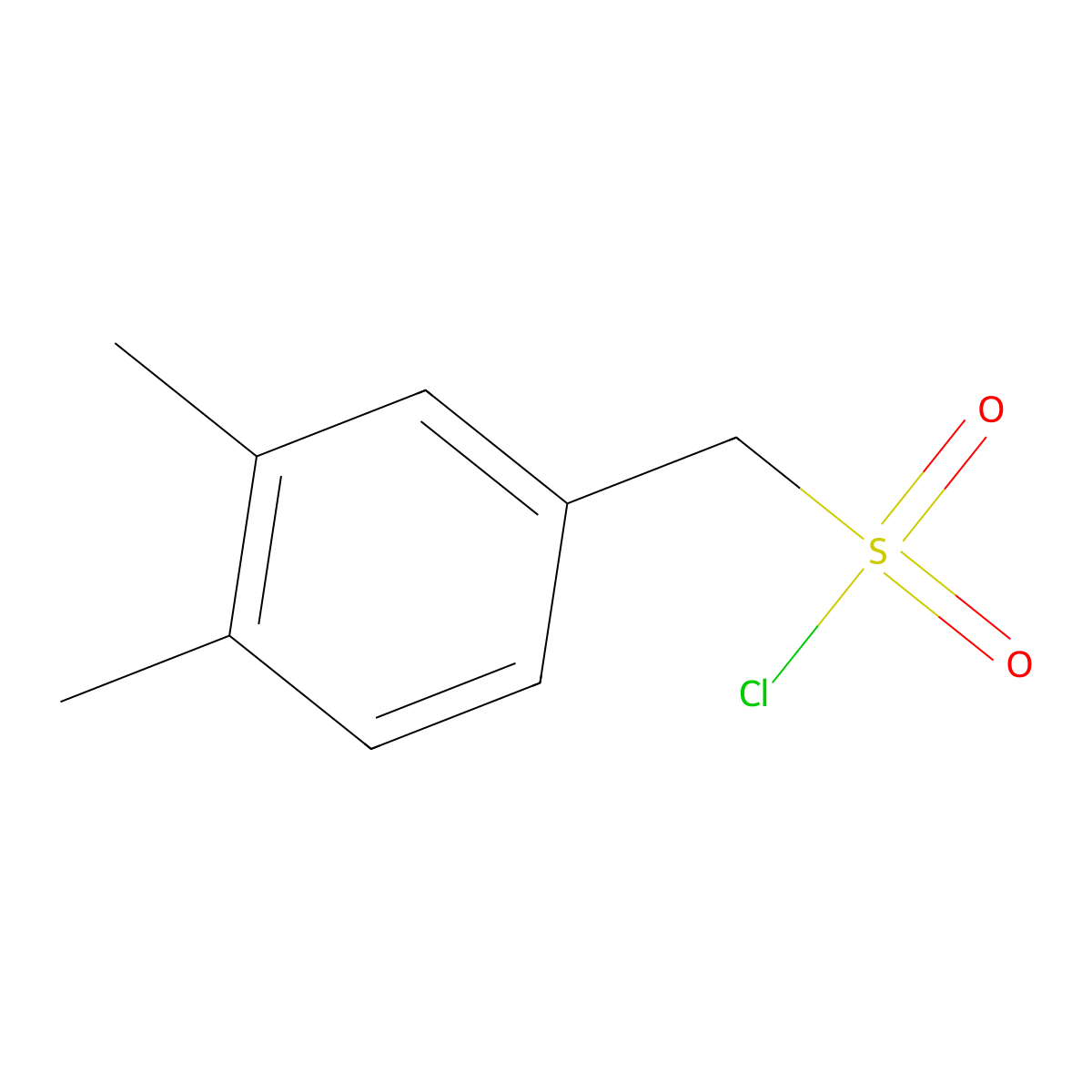 (3,4-Dimethylphenyl)methanesulfonyl chloride molecular structure, CAS 1000350-12-8