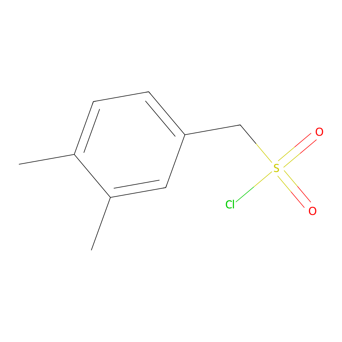 (3,4-Dimethylphenyl)methanesulfonyl chloride molecular structure, CAS 1000350-12-8