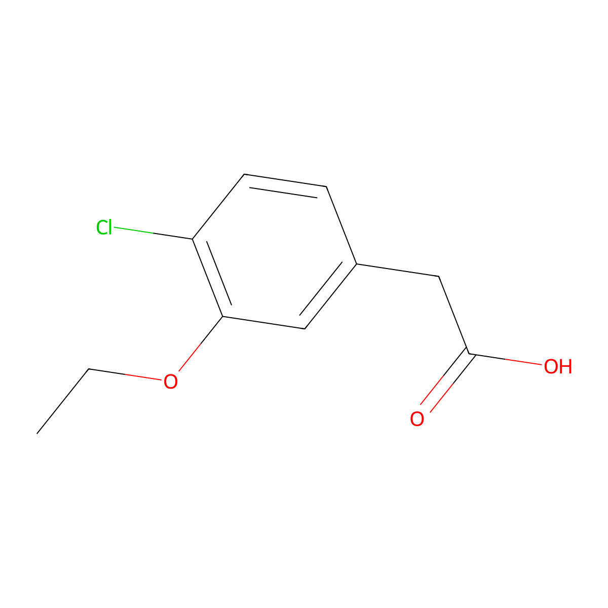 2-(4-Chloro-3-ethoxyphenyl)acetic acid molecular structure, CAS 1000357-44-7
