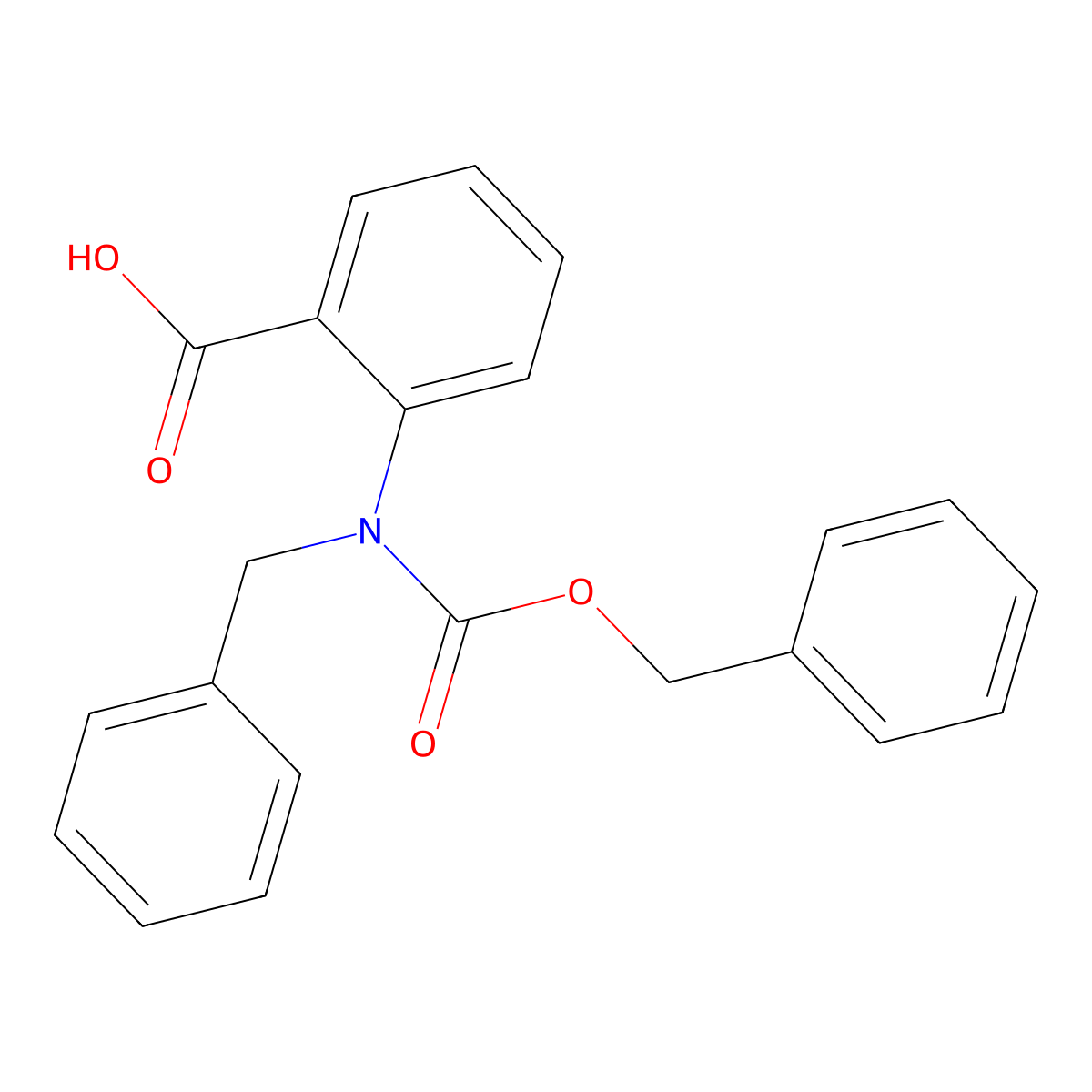 2-{Benzyl[(benzyloxy)carbonyl]amino}benzoic acid molecular structure, CAS 1000368-62-6