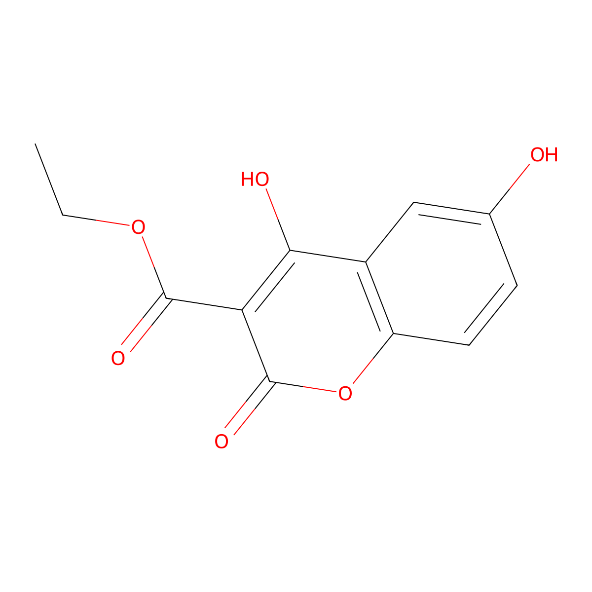 Ethyl 4,6-dihydroxy-2-oxo-2H-chromene-3-carboxylate molecular structure, CAS 100037-65-8