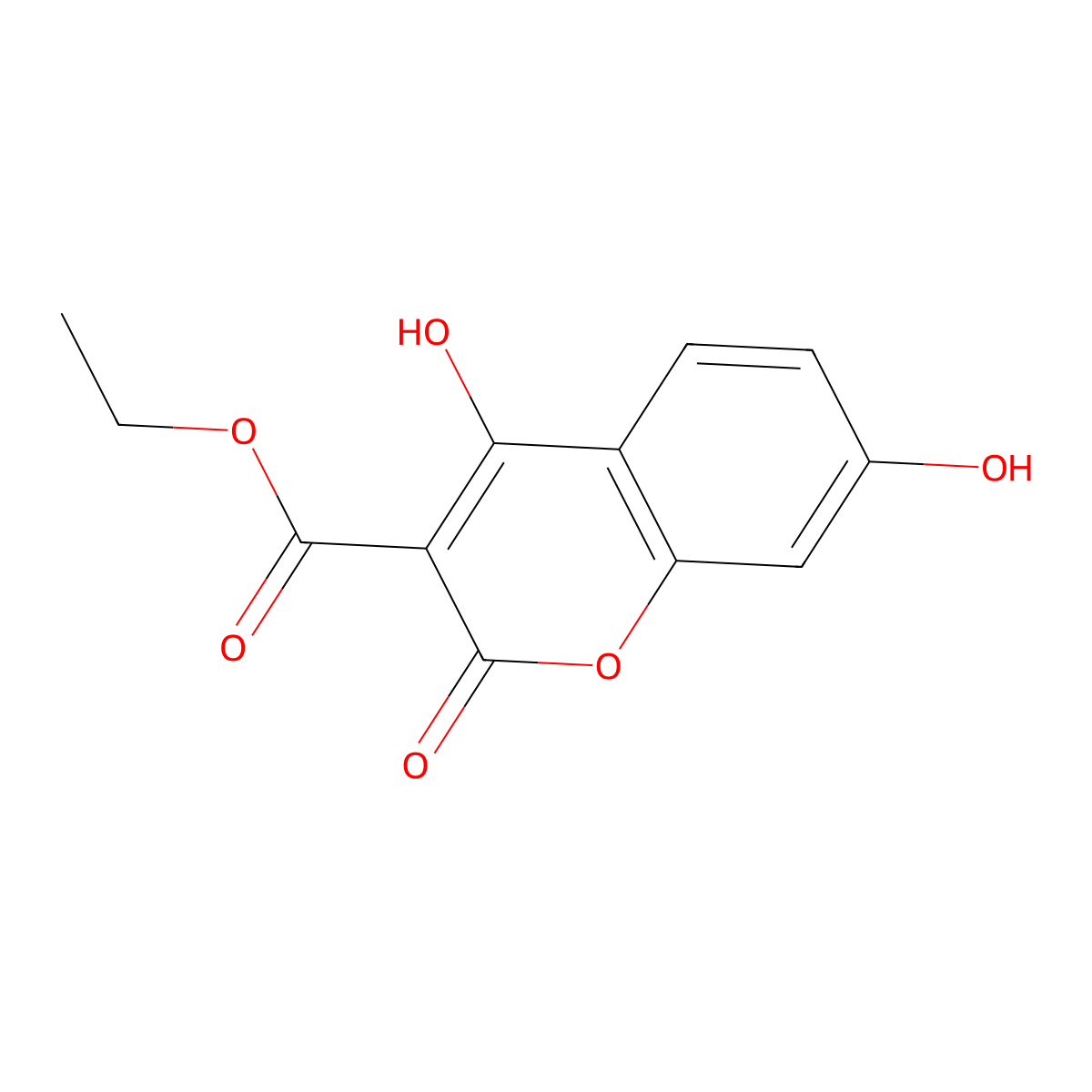 Ethyl 4,7-dihydroxy-2-oxo-2H-chromene-3-carboxylate molecular structure, CAS 100037-66-9