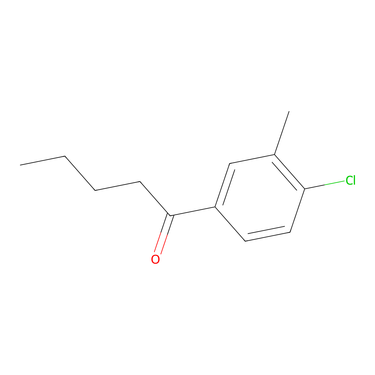 1-(4-Chloro-3-methylphenyl)pentan-1-one molecular structure, CAS 1000370-23-9