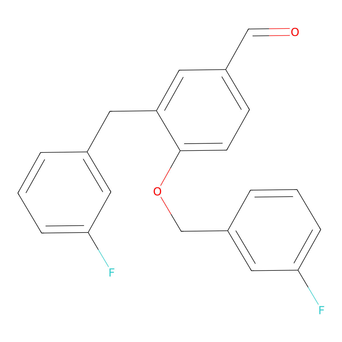 4-[(3-Fluorophenyl)methoxy]-3-[(3-fluorophenyl)methyl]benzaldehyde molecular structure, CAS 1000370-24-0