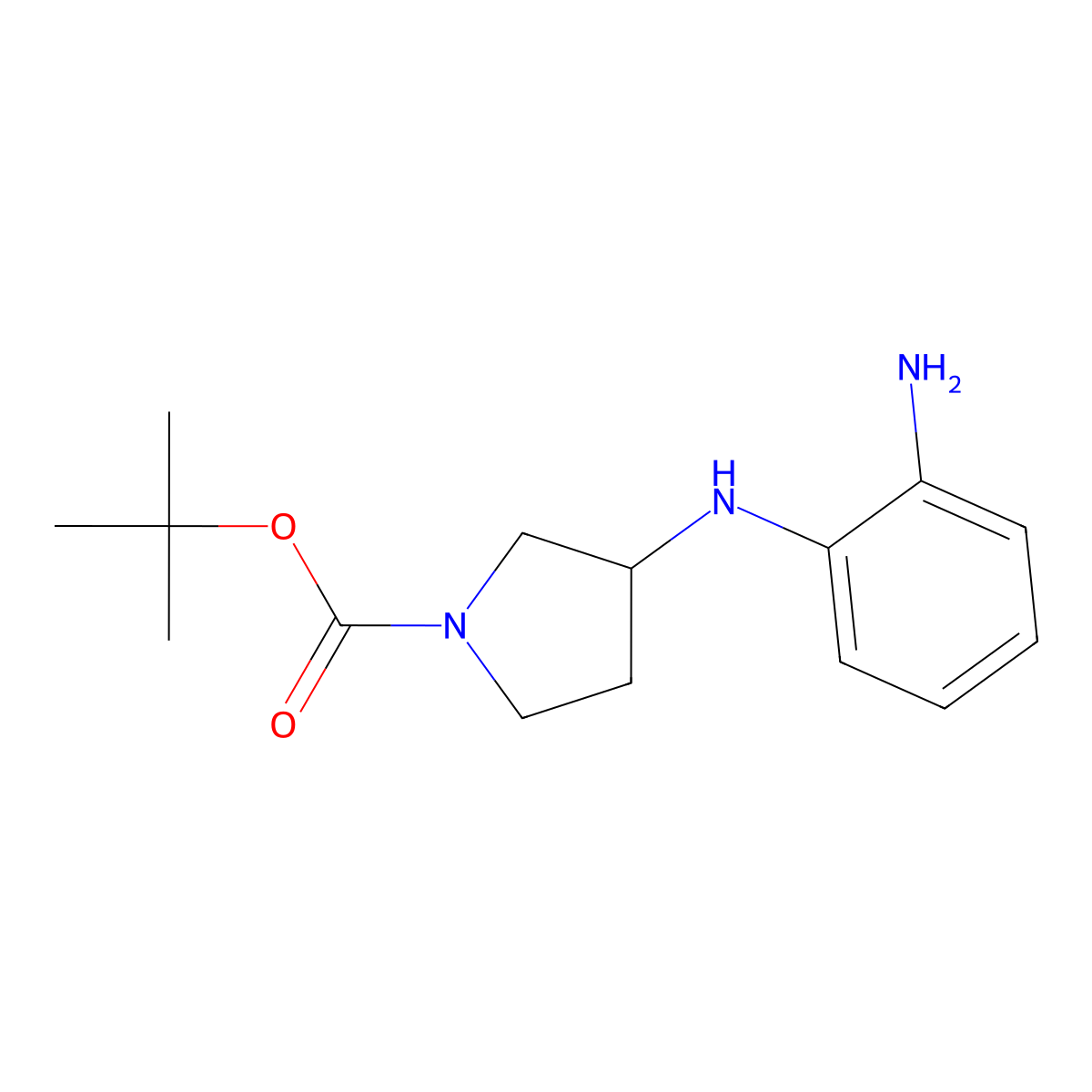 (R)-tert-Butyl 3-((2-aminophenyl)amino)pyrrolidine-1-carboxylate molecular structure, CAS 1000370-80-8