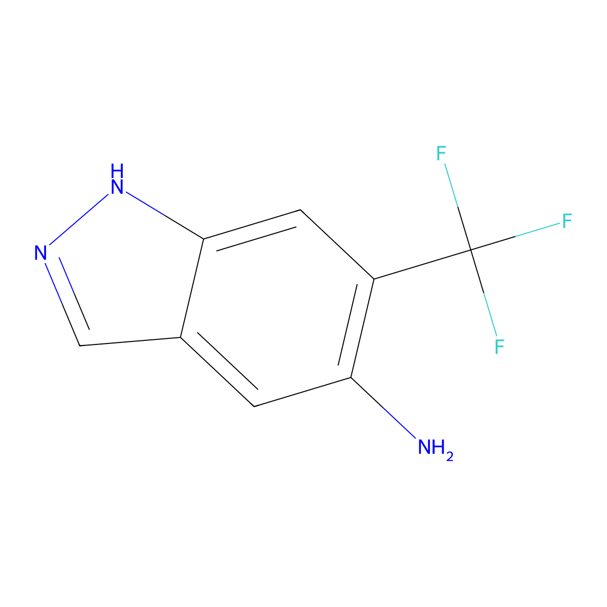 6-(trifluoromethyl)-1H-indazol-5-amine molecular structure, CAS 1000373-75-0