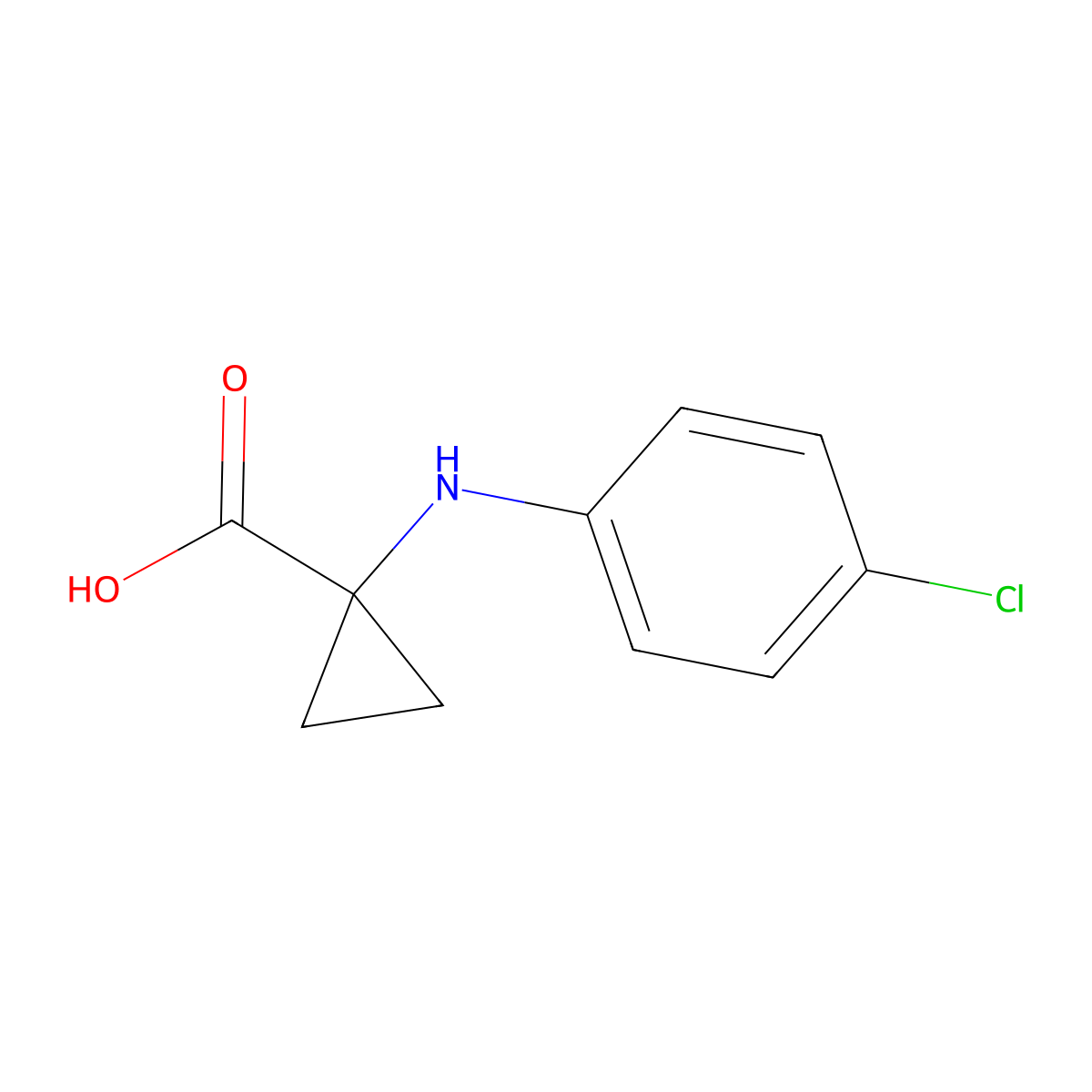 1-[(4-Chlorophenyl)amino]cyclopropane-1-carboxylic acid molecular structure, CAS 1000373-99-8