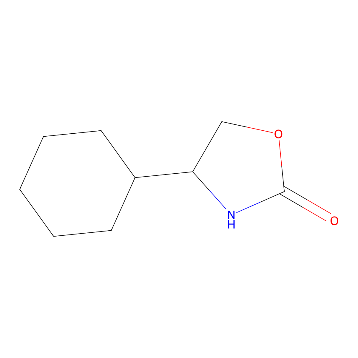 4-Cyclohexyl-1,3-oxazolidin-2-one molecular structure, CAS 1000374-93-5