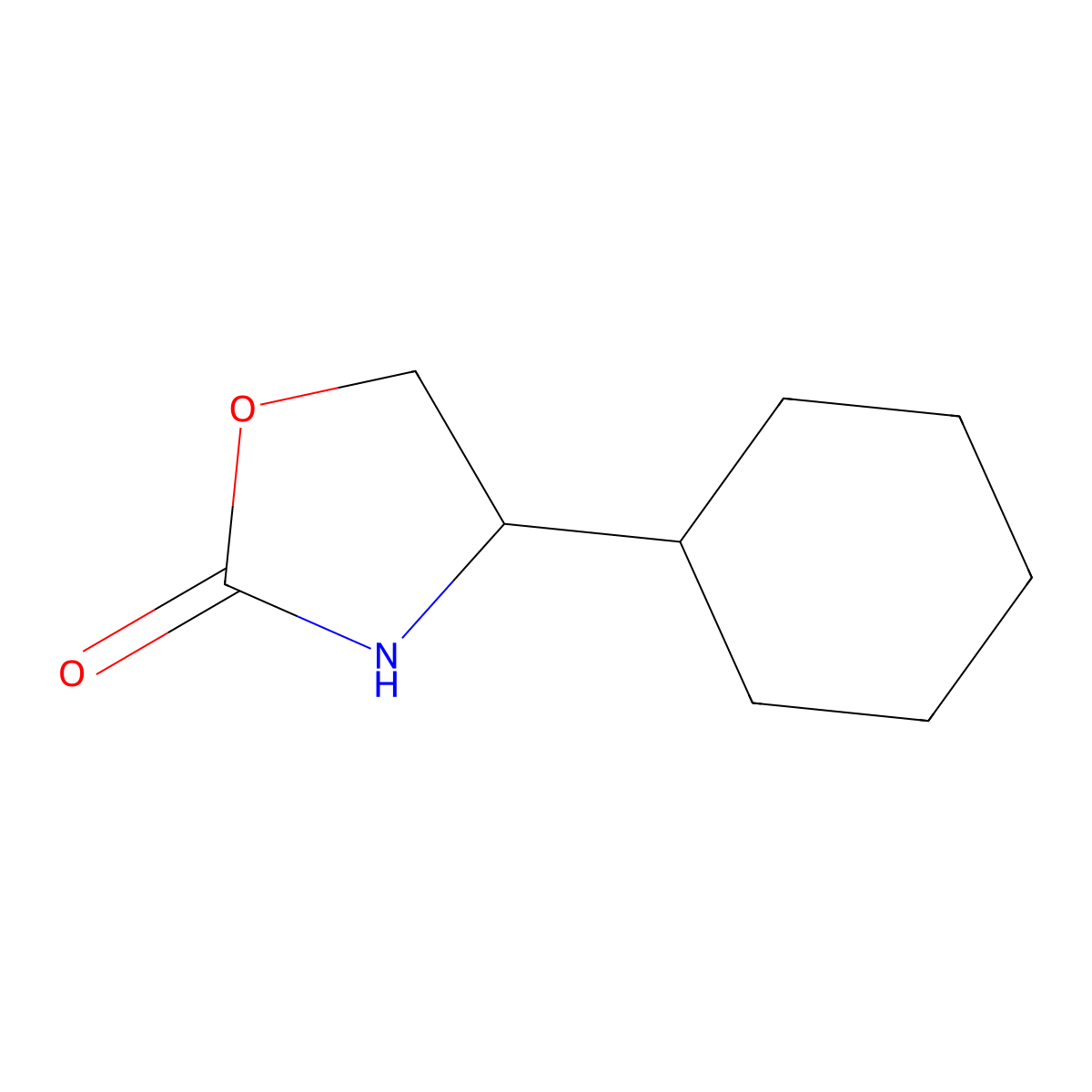 4-Cyclohexyl-1,3-oxazolidin-2-one molecular structure, CAS 1000374-93-5