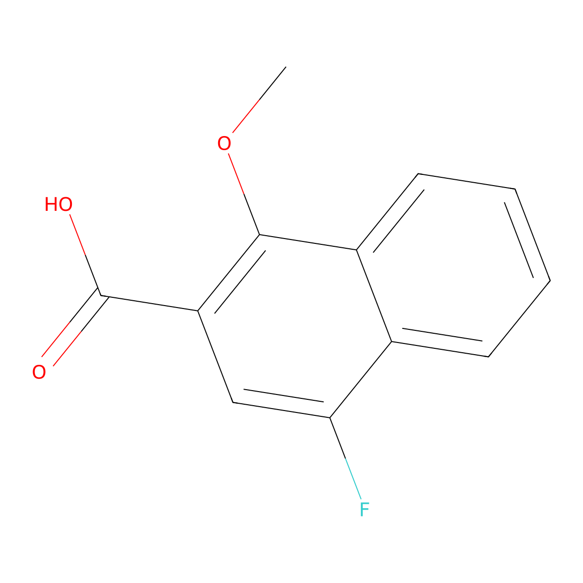 4-Fluoro-1-methoxy-2-naphthoic acid molecular structure, CAS 1000386-63-9