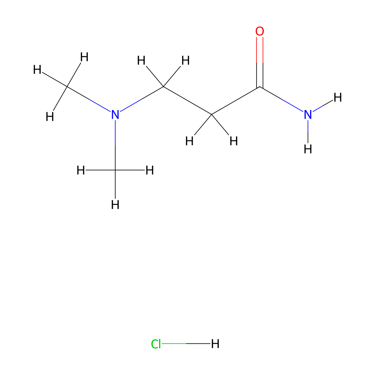 3-(Dimethylamino)propanamide hydrochloride molecular structure, CAS 1000395-57-2