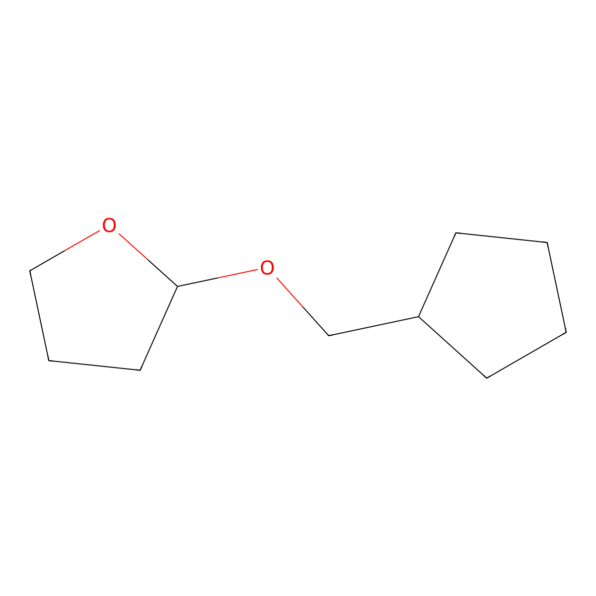 2-(Cyclopentylmethoxy)tetrahydrofuran molecular structure, CAS 1000396-62-2