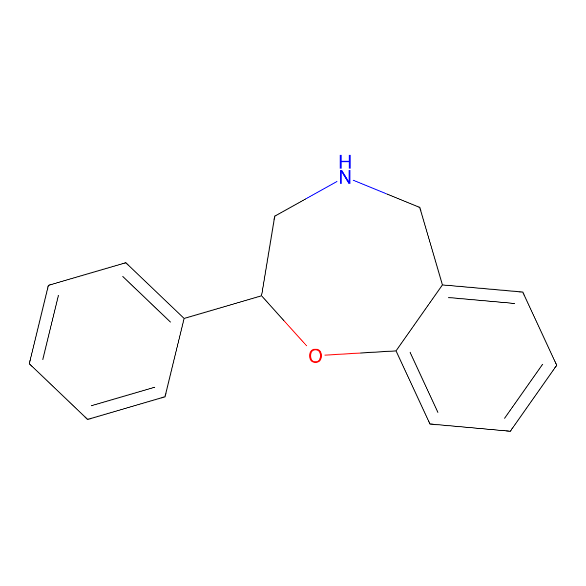 2-Phenyl-2,3,4,5-tetrahydro-1,4-benzoxazepine molecular structure, CAS 10004-03-2
