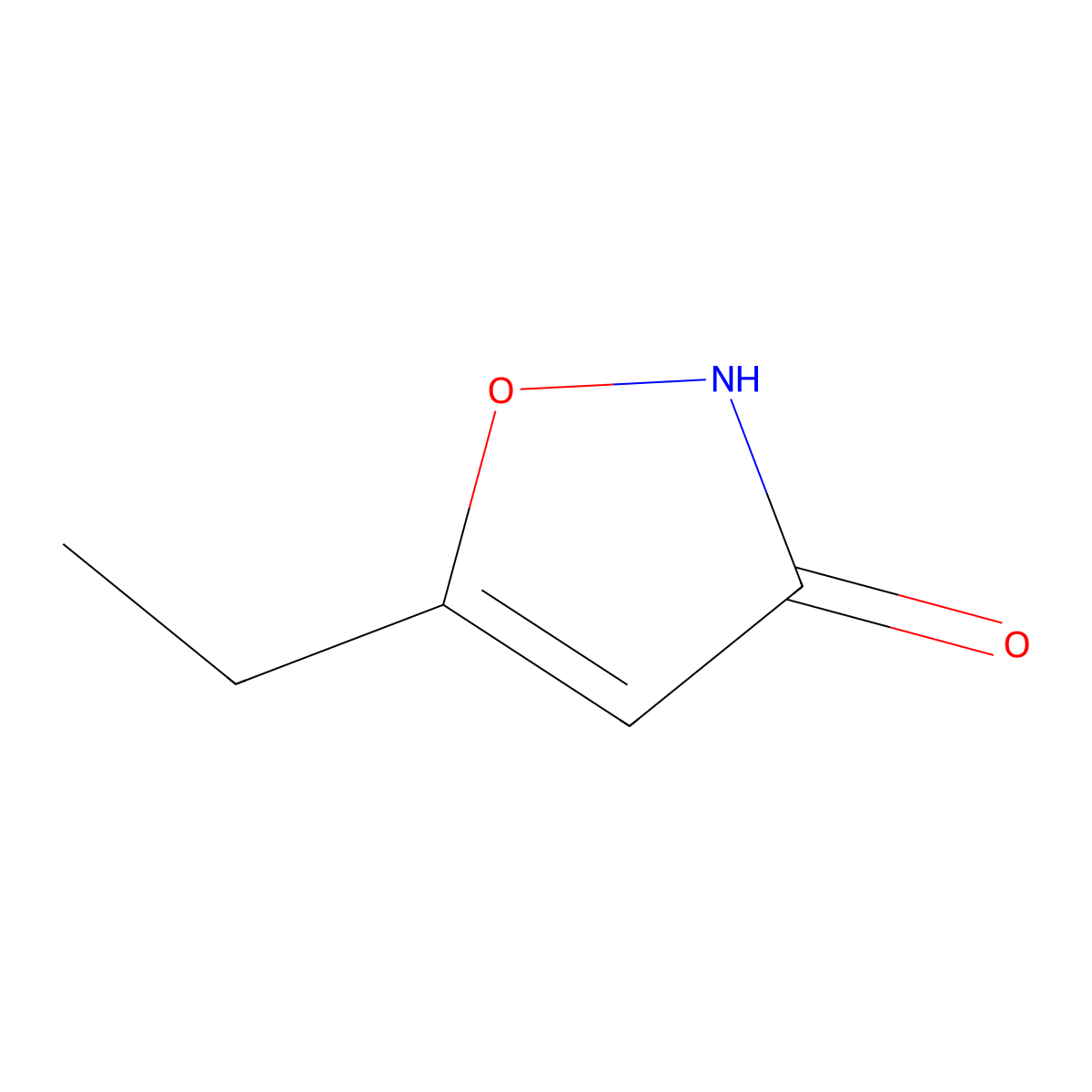 5-Ethyl-1,2-oxazol-3-ol molecular structure, CAS 10004-45-2